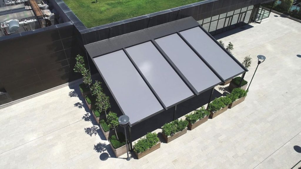 motorlu otomatik lüks pergole tente