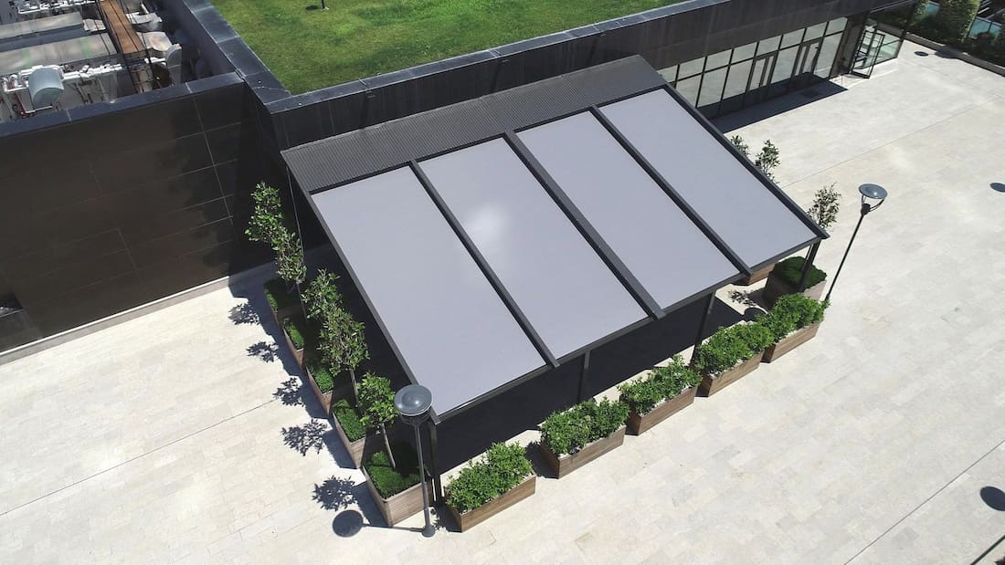 motorlu otomatik lüks pergole tente