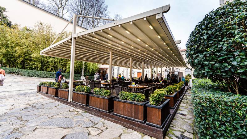 Motorized Waterproof Retractable Pergola Canopy