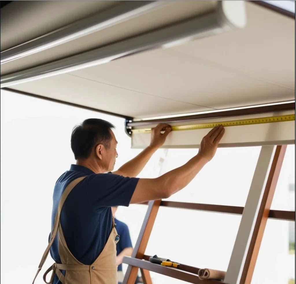 how to measure awning size