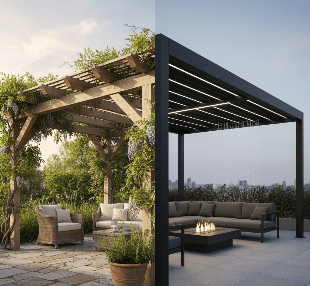 Bioklimatik Pergola ile Klasik Pergola Arasındaki Farklar